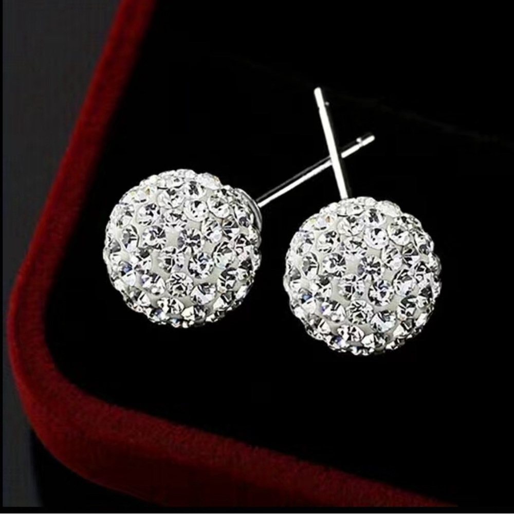 Rhinestone Ball Stud Earrings